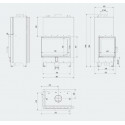 Каминная топка MBA 17 левая BS с водяным контуром