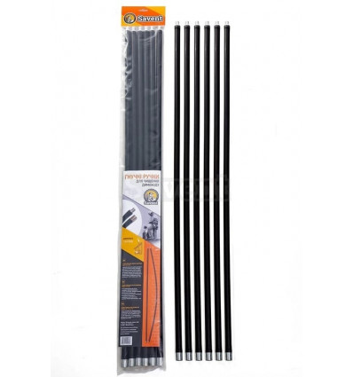 Комплект гибких ручкек, палок для чистки дымохода Savent 6 м х 1,4 м.