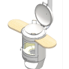 Печь-барбекю Hestia 500 Heat & Grill, садовая печь